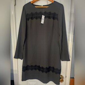 Ann Taylor Lace Trim Shift Dress